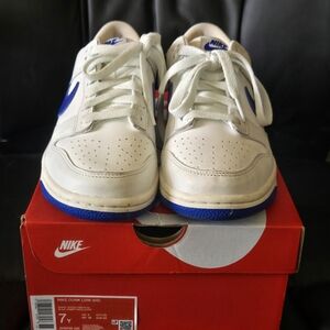 Nike Dunk Low White and Blue Shoes